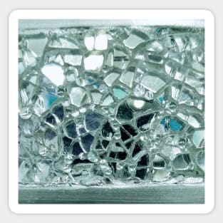 Photographic Image of Icy Blue Mirror and Glass Mosaic Sticker